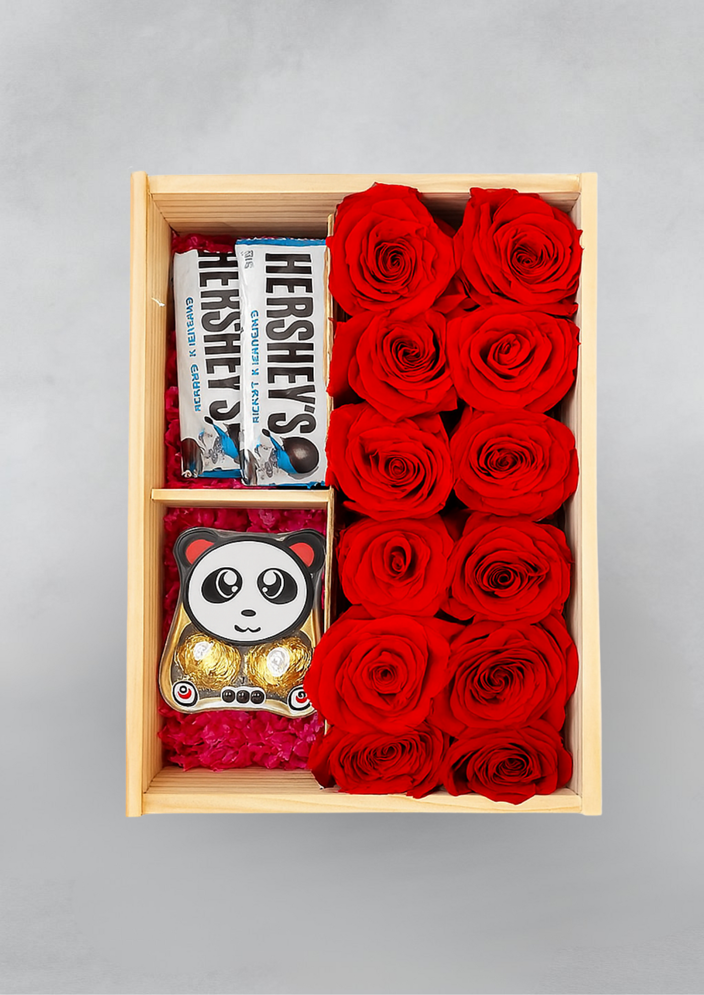 caja de rosas con chocolate