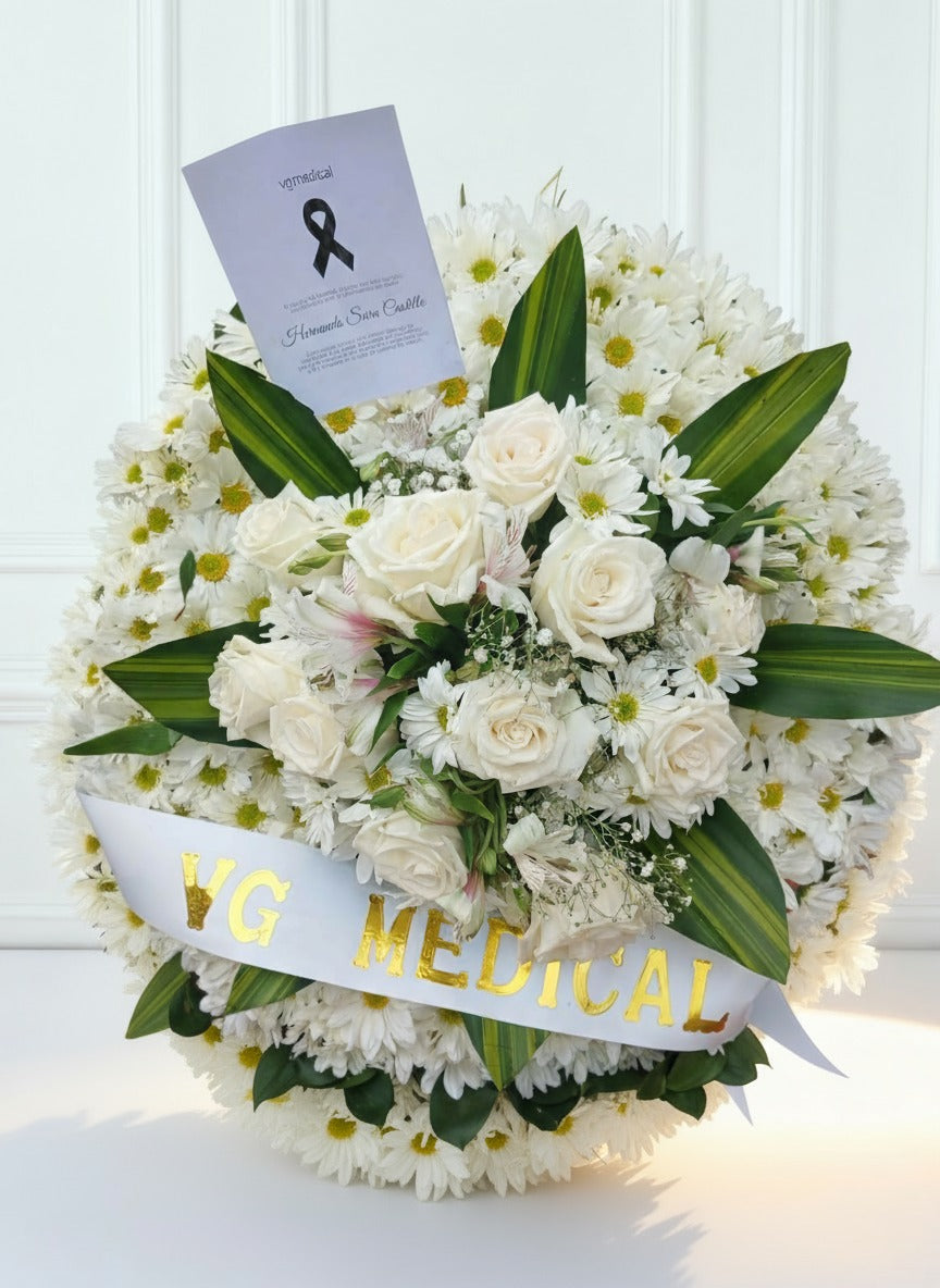 Corona Funebre "Blanco Pureza"